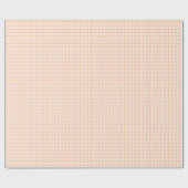 Papier Cadeau Motif de grille plaid jaune Peach Sage (Plat)