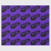 Papier Cadeau Motif de guitare violet Rock et Roll (Plat)