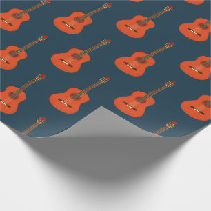 Papier Cadeau Motif de guitares rétro