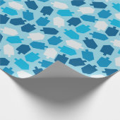 Papier Cadeau Motif de Hanoukka Chanukah Driedel (Coin)