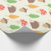 Papier Cadeau Motif de hérisson de chute (Coin)