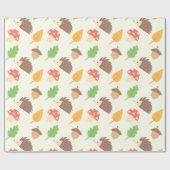 Papier Cadeau Motif de hérisson de chute (Plat)