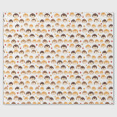Papier Cadeau Motif de hérisson mignon (Plat)