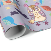 Papier Cadeau Motif de hibl (Coin rond)