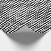 Papier Cadeau Motif de Houndstooth noir et blanc (Coin)