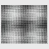 Papier Cadeau Motif de Houndstooth noir et blanc (Plat)