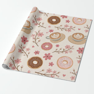 Papier Cadeau Motif de housse de café Fleur de Cerisier (3)