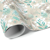 Papier Cadeau Motif de jardin (Coin rond)