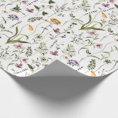 Papier Cadeau Motif de jardin fleur sauvage (Coin)