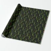 Papier Cadeau Motif de Joncs de Rivière (Déroulé)