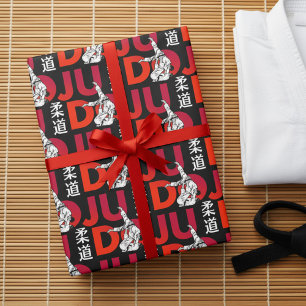 Papier Cadeau Motif de Judo - Audacieux et Dynamique