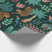 Papier Cadeau Motif de jungle exotique sans couture (Coin)