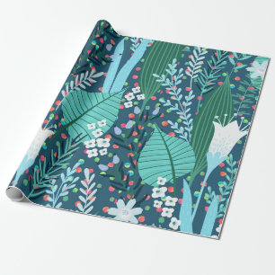 Papier Cadeau Motif de jungle tropical luxuriant