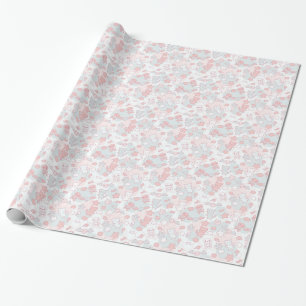 Papier Cadeau motif de kawaii avec le griffonnage