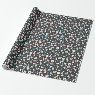 Papier Cadeau Motif de koala coloré, animal mignon et floral
