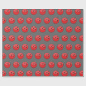 Papier Cadeau Motif de la balle rouge de Bowling (Plat)