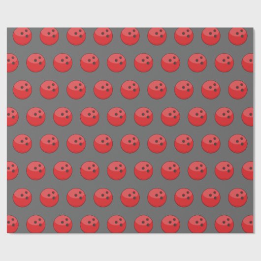 Papier Cadeau Motif de la balle rouge de Bowling (Plat)