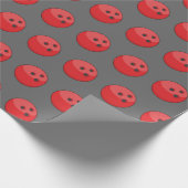 Papier Cadeau Motif de la balle rouge de Bowling (Coin)