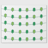 Papier Cadeau Motif de la bande de l'arbre de Noël (Plat)