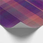 Papier Cadeau Motif de la bande de plaid de Madras pourpre foncé (Coin)