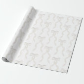 Papier Cadeau Motif de la Bow blanche Aquarelle (Déroulé)