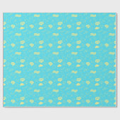 Papier Cadeau Motif de la chaux bleue (Plat)