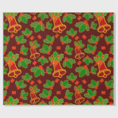 Papier Cadeau Motif de la cloche de Noël (Plat)