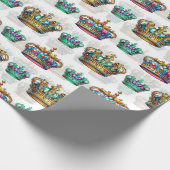 Papier Cadeau Motif de la Couronne royale décorative (Coin)