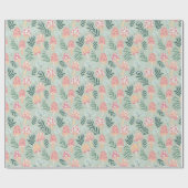 Papier Cadeau Motif de la forêt de champignons magiques (Plat)