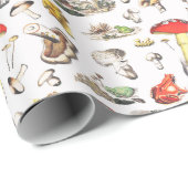 Papier Cadeau Motif de la Forêt d'escargots de grenouille (Coin rond)