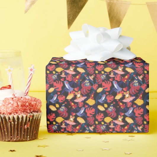 Papier Cadeau Motif De La Grenouille Amoureuse (Fête d'anniversaire)