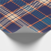 Papier Cadeau Motif de la marine tartan (Coin)