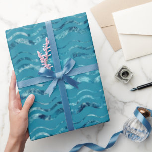 Papier Cadeau Motif de la mer bleue