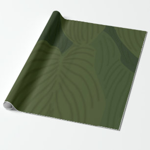 Papier Cadeau Motif de la nature botanique Feuille verte