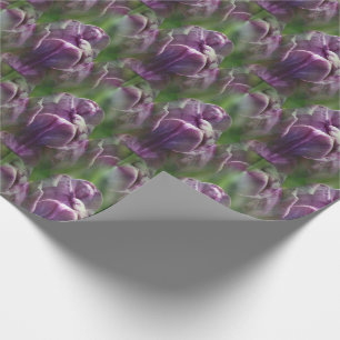 Papier Cadeau Motif de la nature des fleurs de tulipe violet