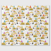 Papier Cadeau Motif de la partie du camion de construction de ex (Plat)