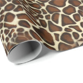 Papier Cadeau Motif de la peau de girafe (Coin rond)