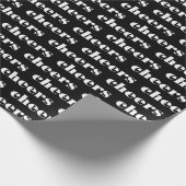 Papier Cadeau Motif de la réception en noir et blanc (Coin)