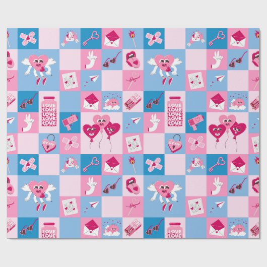 Papier Cadeau Motif de la Saint-Valentin (Plat)