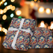 Papier Cadeau Motif de la souris de Noël en verre texturé