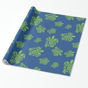 Papier Cadeau Motif de la tortue verte