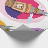 Papier Cadeau Motif de la tour d'horloge Big Ben Westminster (Coin)