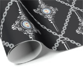 Papier Cadeau Motif de la Troie sanguine (Coin rond)