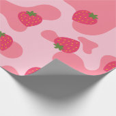 Papier Cadeau motif de la vache à fraise kawaii (Coin)