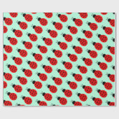 Papier Cadeau Motif de Ladybug rouge minuscule (Plat)