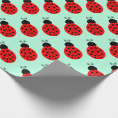 Papier Cadeau Motif de Ladybug rouge minuscule (Coin)