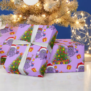 Papier Cadeau Motif de l'algue de Noël