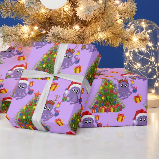 Papier Cadeau Motif de l'algue de Noël (Vacances)