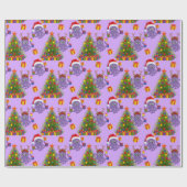 Papier Cadeau Motif de l'algue de Noël (Plat)