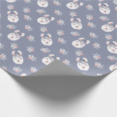 Papier Cadeau Motif de lamas et de fleurs (Coin)